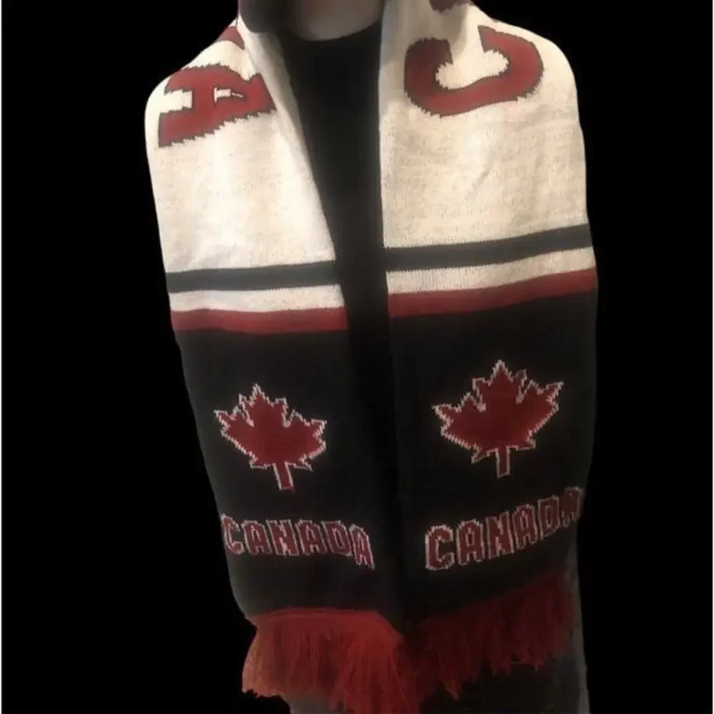 Team Canada Knit Hockey Fan Scarf Reversible